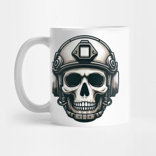 Tactical Skull Dominance Tee: Where Strength Meets Edgy Elegance Mug